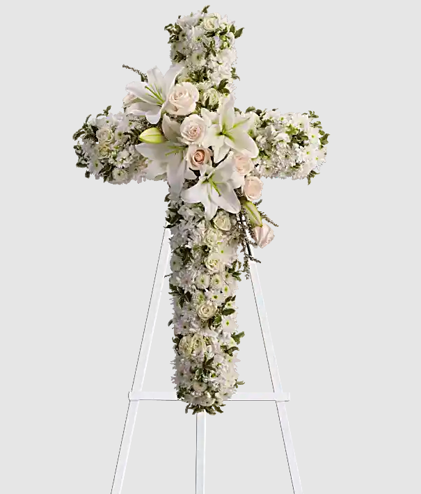 white cross flowers