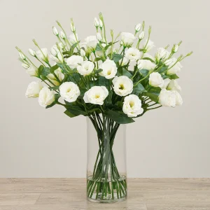 White Lisianthus Vase